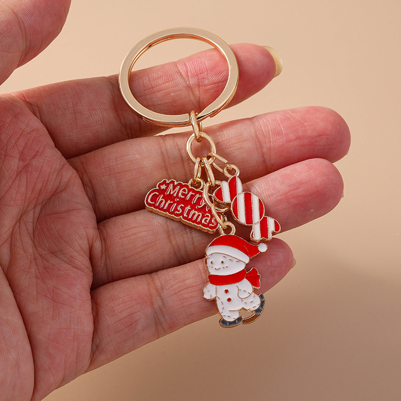 Moon Snowman Festival Christmas Keychain Keyring Netby