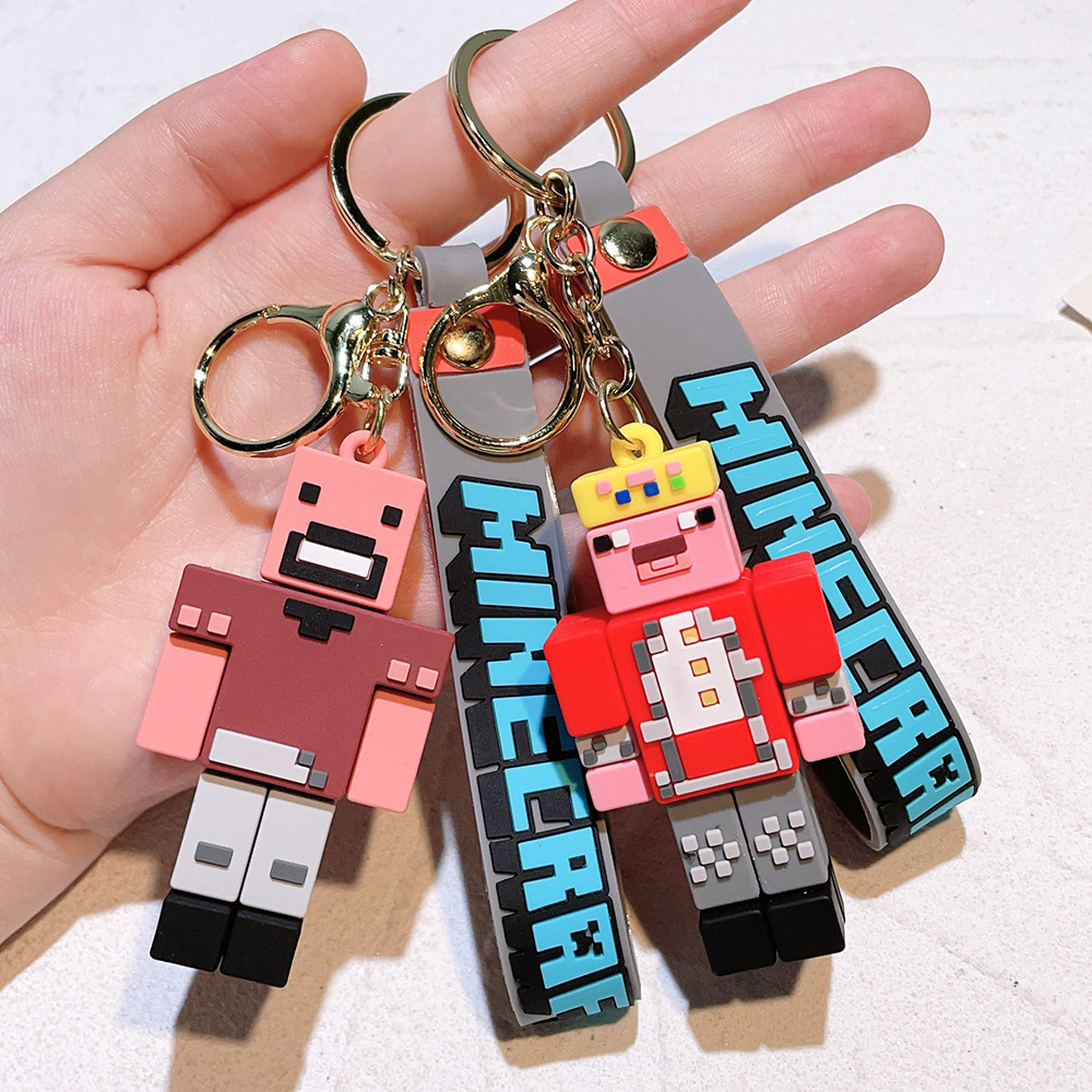 Video Game Minecraft Keychain Keyring Netby