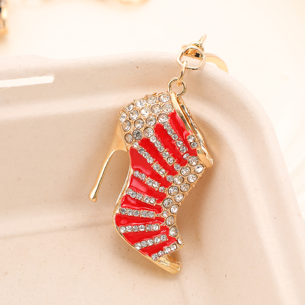 Rhinestone High Heel Shoe Keychain Keyring Netby