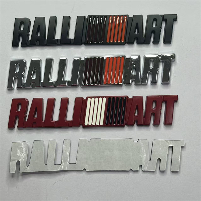 Metal Mitsubishi RALLIART Car Emblem Badge Netby