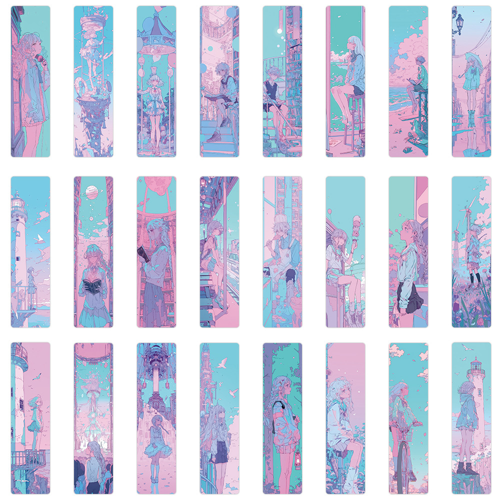 24pcs/pack Cute Creative Paper Bookmarks Netby