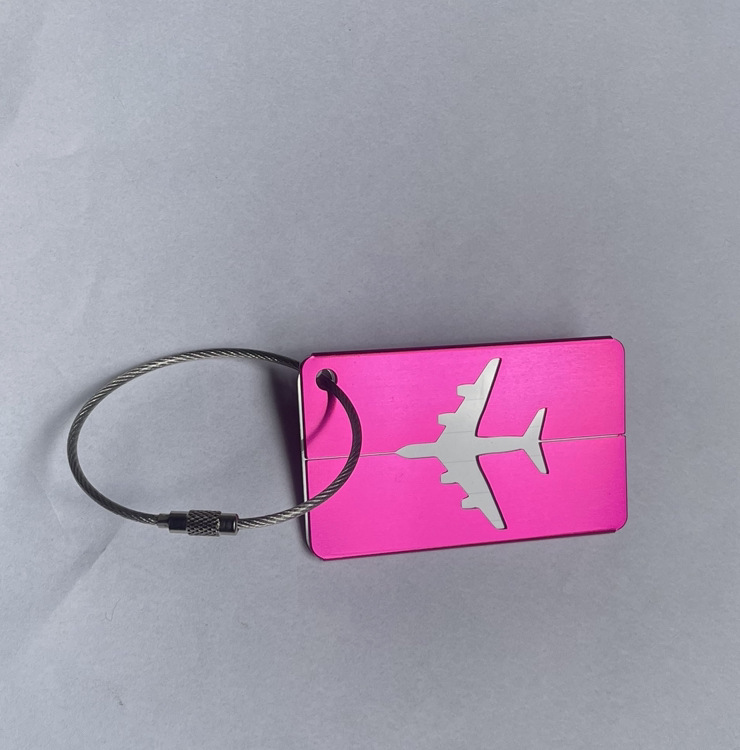 100 Pieces Aluminum Alloy Luggage Tags With Keychain Keyring Key Rope Netby
