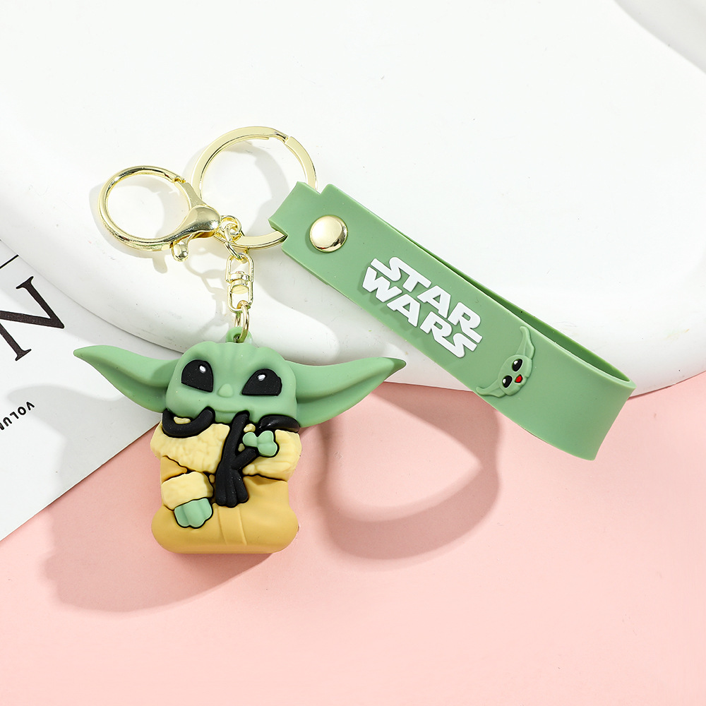 PVC Movie Star Wars Master Yoda Keychain Keyring Netby
