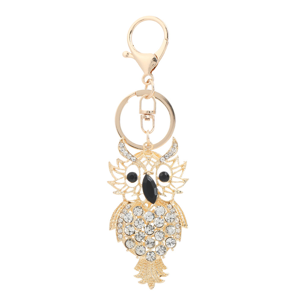 Rhinestone Owl Keychain Keyring Netby