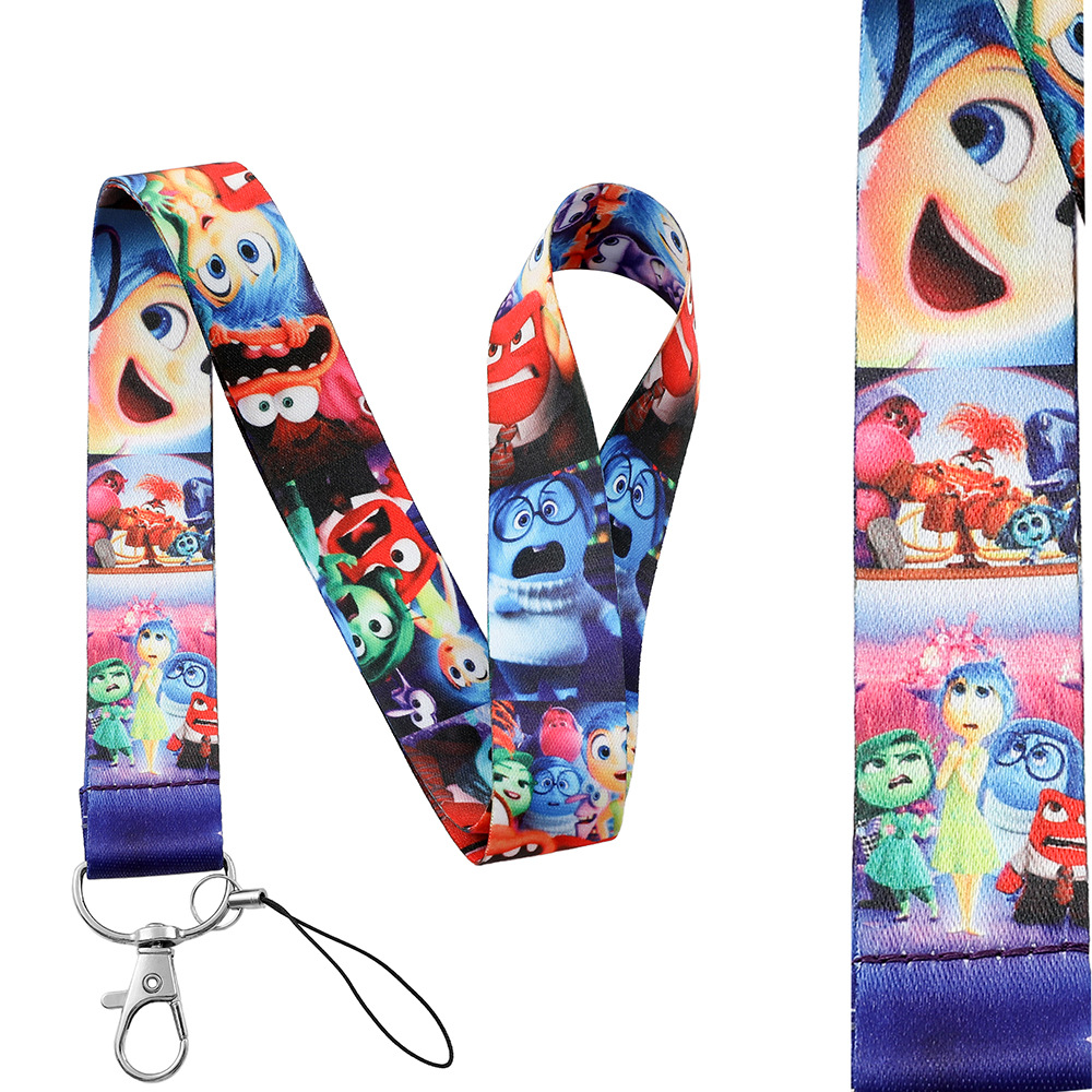 PVC Animation Inside Out Car Keychain Keyring Lanyard Netby