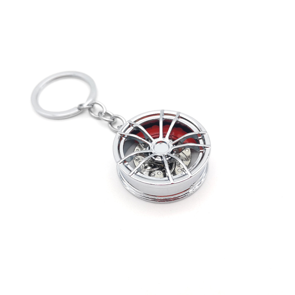 Metal Creative Wheel With Brake Car Keyring Keychain Keyfob Netby