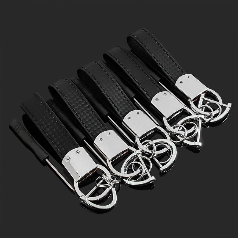 Leather Car Logo Keychain Keyring Keyfob for Audi Sline RS Benz AMG BMW M Volkswagen VW R RLINE Netby