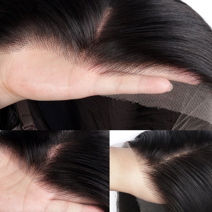 True 13x6 HD Lace Front Wig for Women Remy Human Hair Natural Black Straight WIGLTD