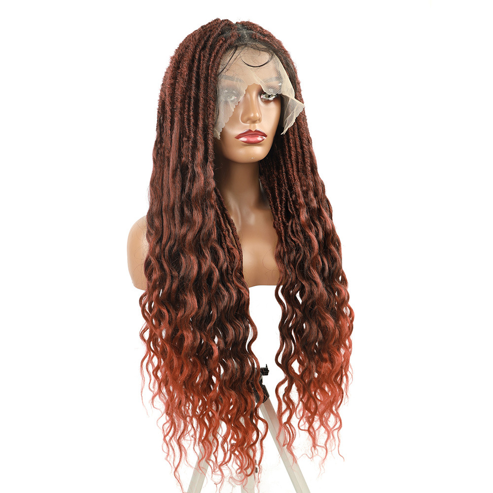 Synthetic Fiber Full Lace Crochet Hair Wig Water Wave Netby