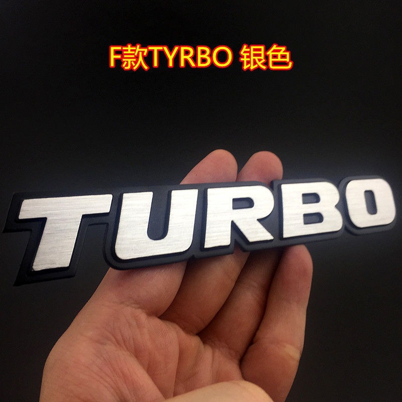 Metal TURBO Letter Car Sticker Netby