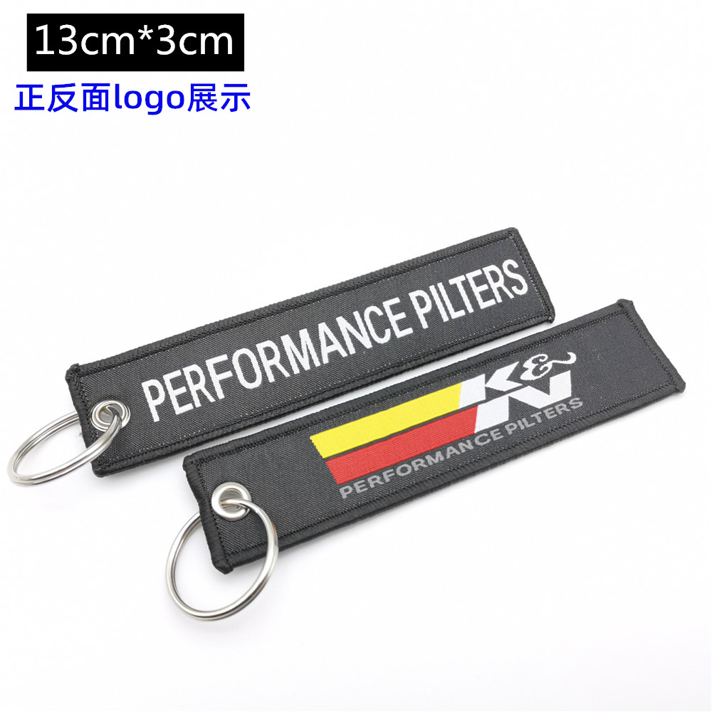 Metal Motorbike Car Logo Cloth Kering Keychain Keyfob for JDM GTI NISMO RALLIART TYPE R HKS TRD NOS Netby