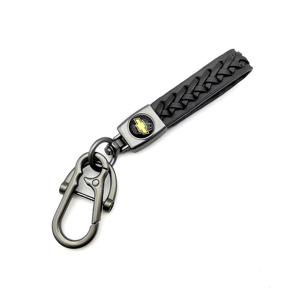 Knitting Leather Car Logo Emblem Kering Keychain Keyfob for Audi Benz BMW VW Chevrolet Toyota Volvo Netby