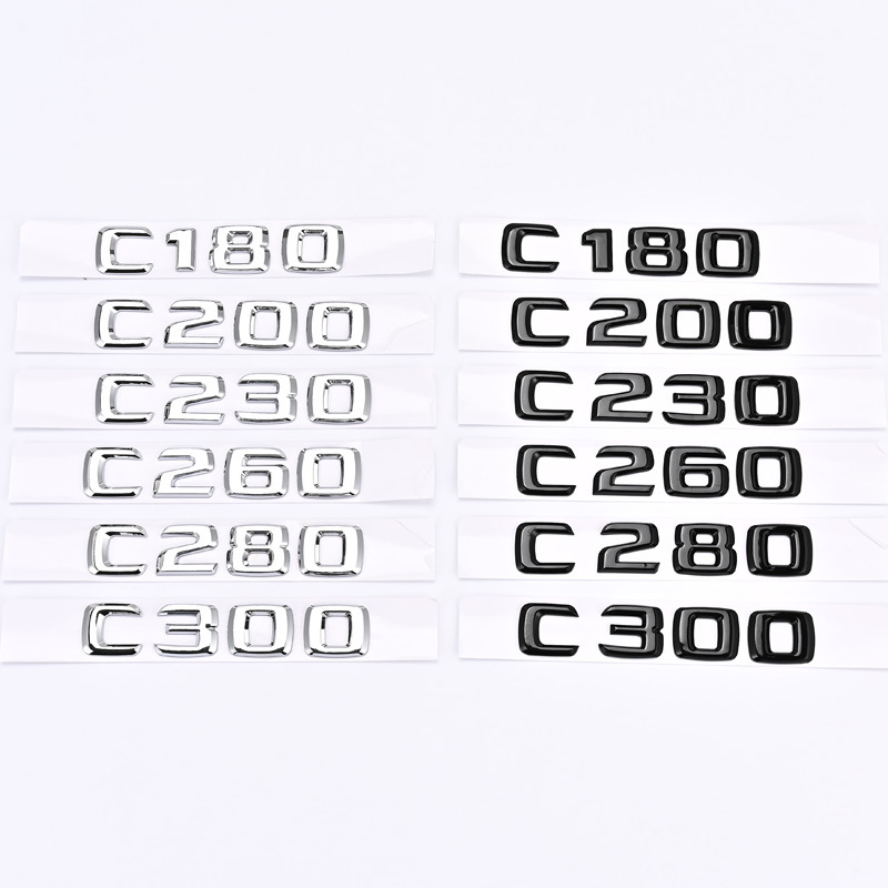 ABS Plastic Car Sticker for Mercedes Benz logo C180 C200 C230 C260 C280 C300 Netby
