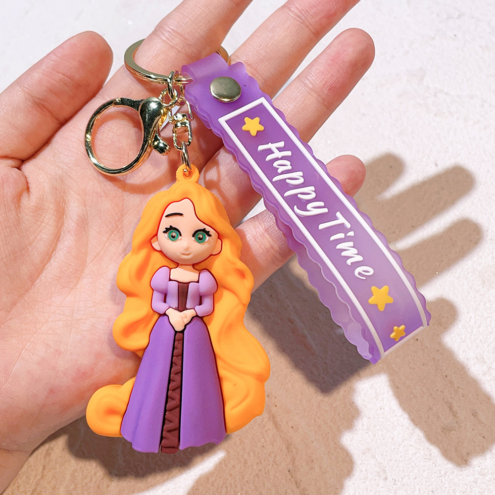 Animation Snow White Mermaid Princess Frozen Keychain Keyring Netby