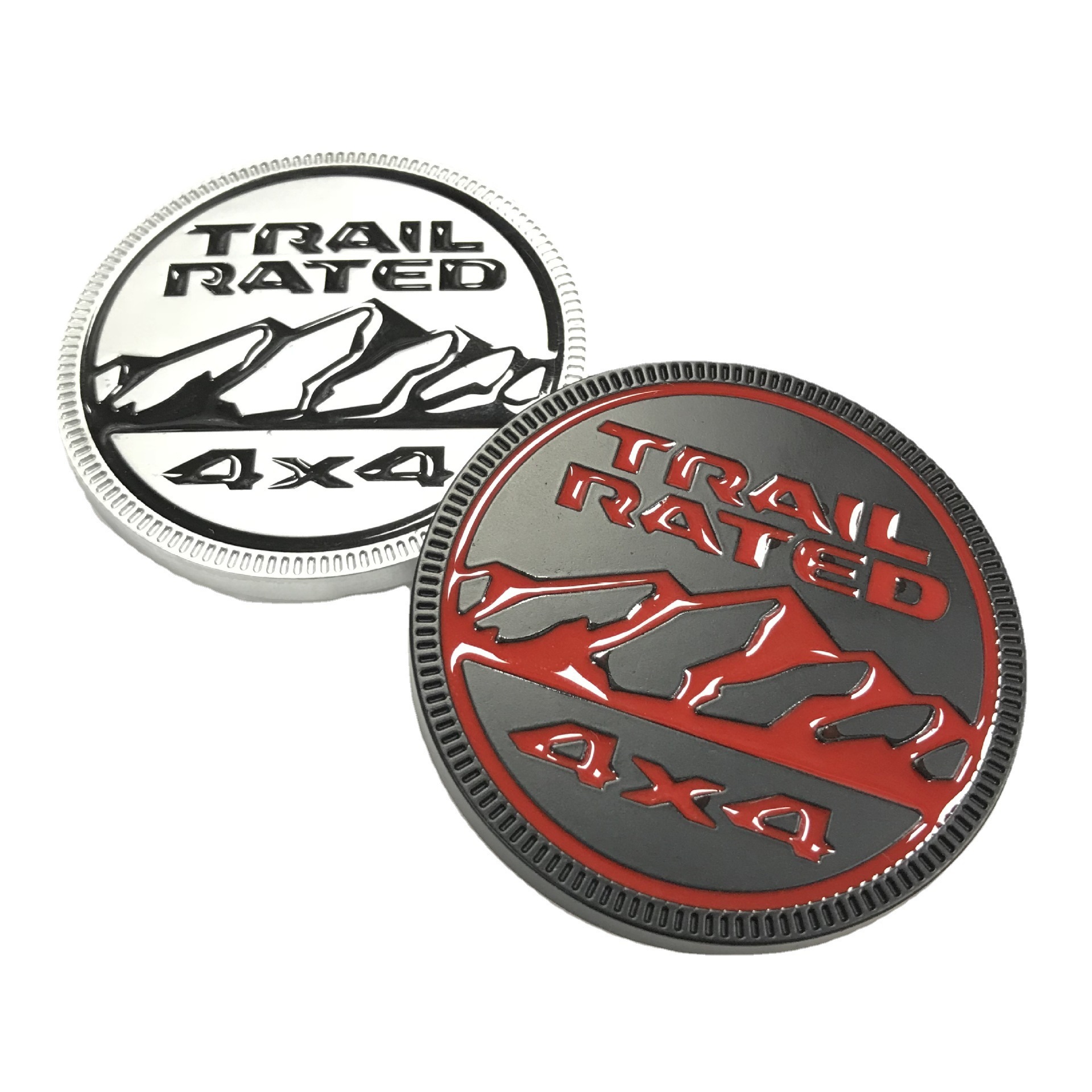 Metal Jeep TRAIL RATED 4X4 Car Emblem Badge Netby