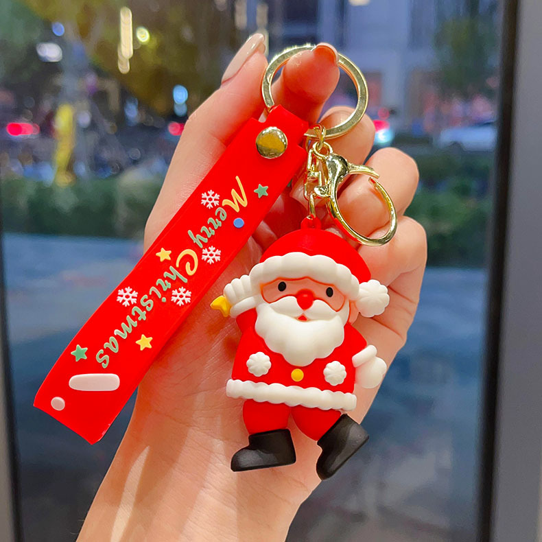 Silicon Festival Christmas Keychain Keyring Netby Santa Claus Trees Reindeer