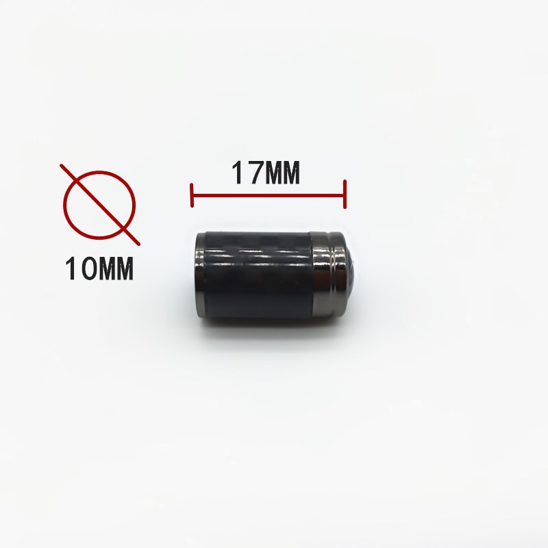 Carbon Fiber Style Car Wheel Tire Valve Cap Anti Dust Theft With Logo Silver Black Color Netby