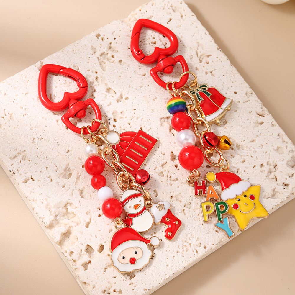 Love Star Santa Claus Festival Christmas Keychain Keyring Netby