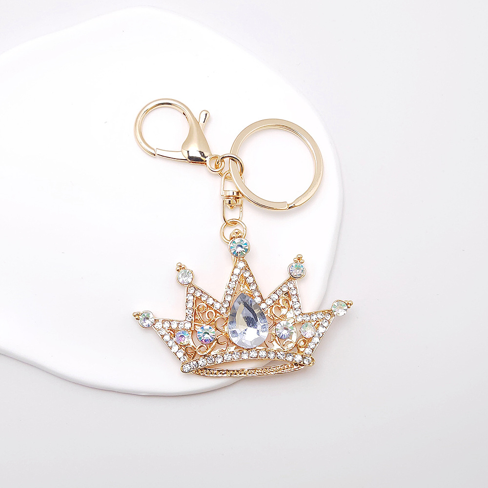 Rhinestone Crown Keychain Keyring Netby