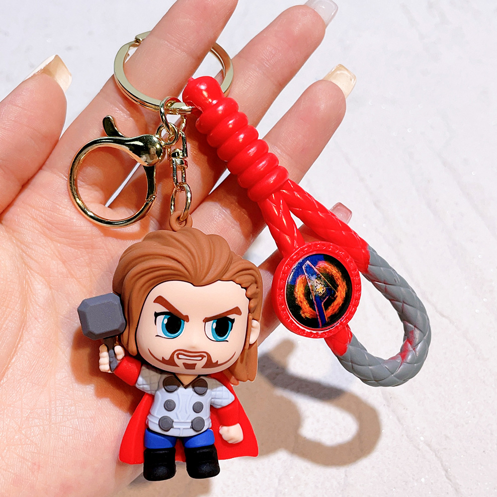 Movie Marvel Avengers Keychain Keyring Netby Captain America Thor Ironman Spiderman Deadpool Batman