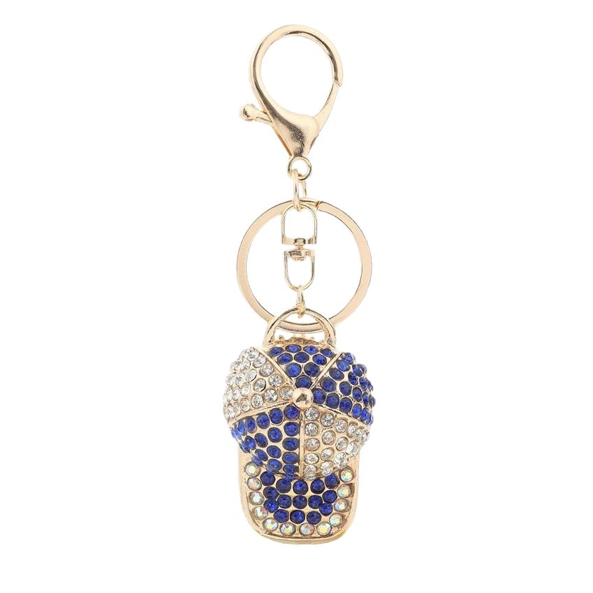 Rhinestone Baseball Hat Keychain Keyring Netby