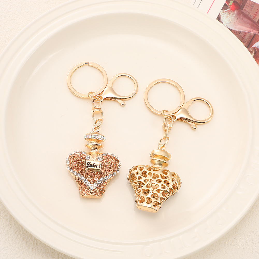 Rhinestone Perfume Bottle Keychain Keyring Netby