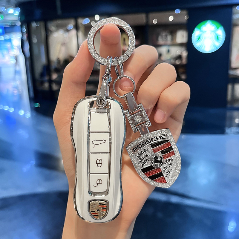 Silicon Car Key Case for Porsche Cayenne Macan Panamera 718 911 Netby