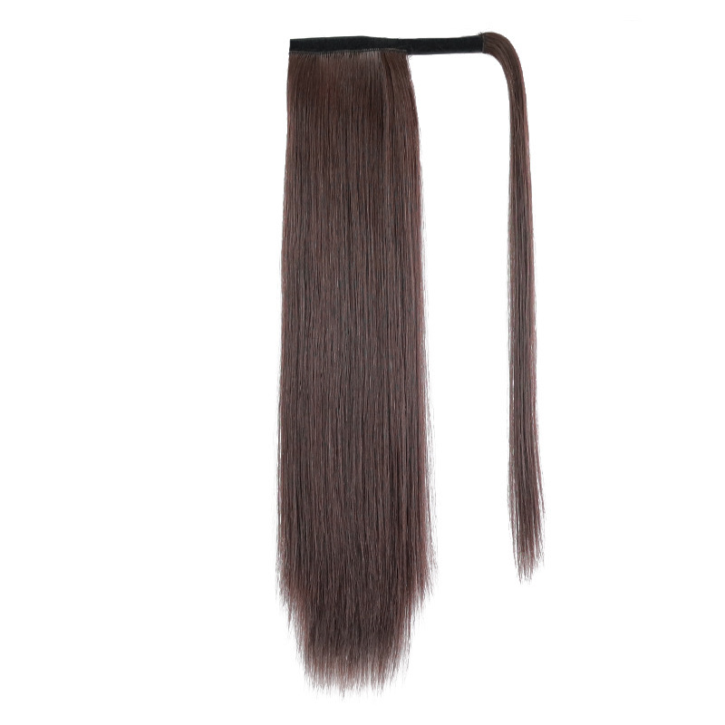 24 inches Straight Hair Velcro Ponytail High Temperature Synthetic Hair Netby