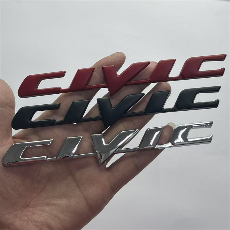 Metal CIVIC Car Emblem Badge for Honda Netby