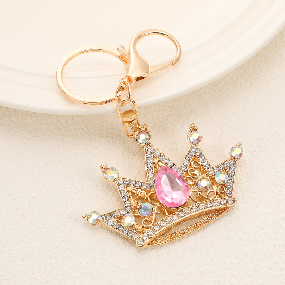 Crown Rhinestone Keychain Keyring Netby