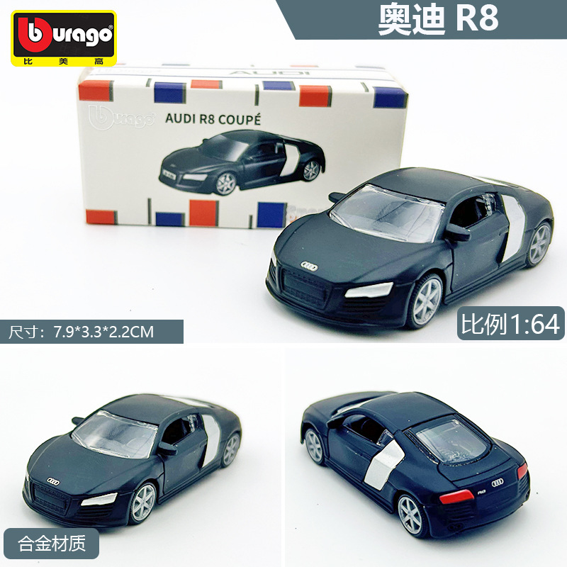 Metal Alloy 1:64 Racing Car Model for Bugatti Porsche 911 Ferrari SF90 Netby