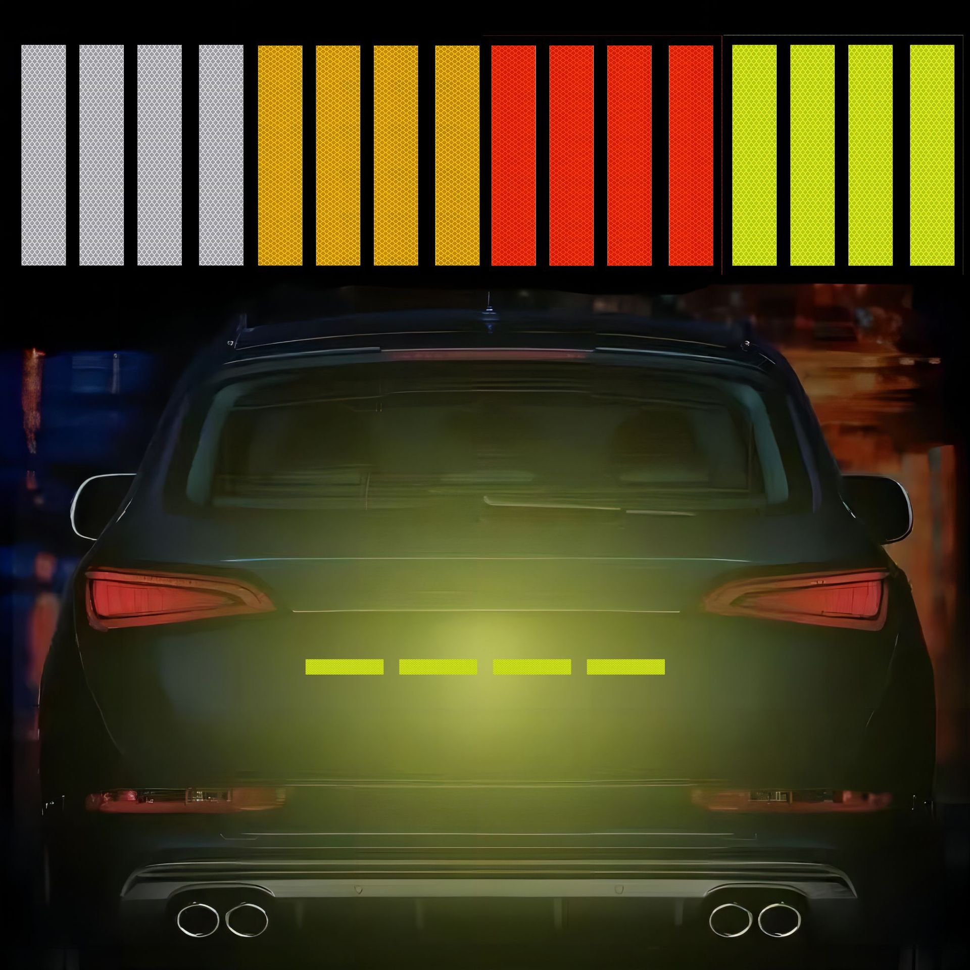 4 Rectangular Reflective Sticker for Car Netby