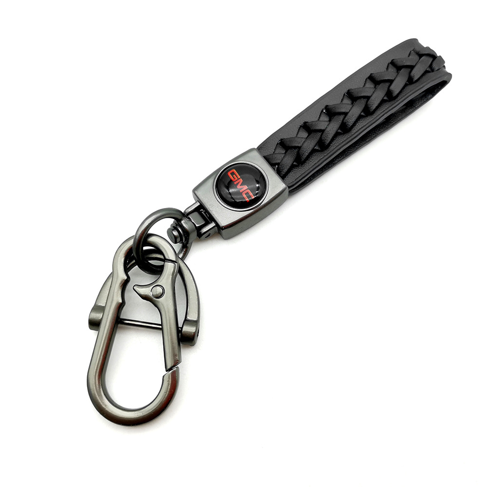 Knitting Leather Car Logo Emblem Kering Keychain Keyfob for Audi Benz BMW VW Chevrolet Toyota Volvo Netby