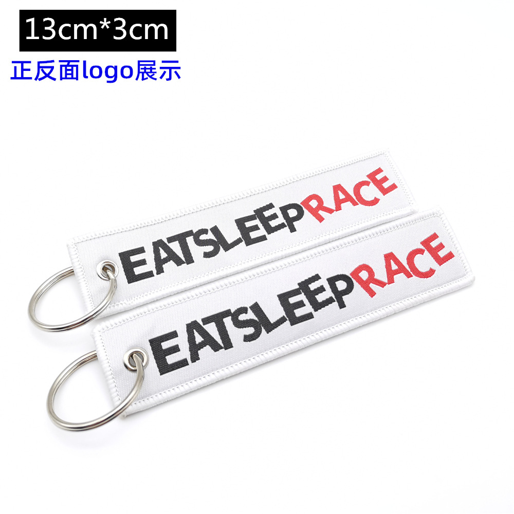 Metal Motorbike Car Logo Cloth Kering Keychain Keyfob for JDM GTI NISMO RALLIART TYPE R HKS TRD NOS Netby