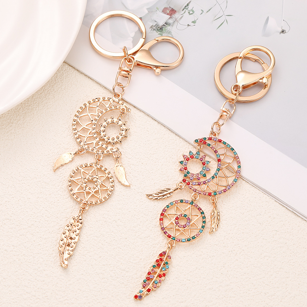 Rhinestone Star Moon Keychain Keyring Netby