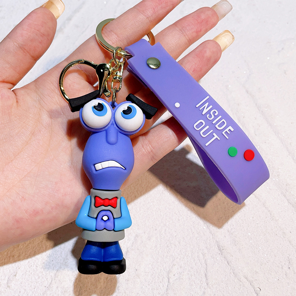 PVC Animation Inside Out Car Keychain Keyring Lanyard Netby