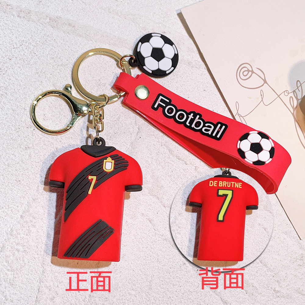 Sports Game Keychain Keyring for T-shirt Jersey of Soccer Football Star MBAPPE RONALDO NEYMAR JR DE BRUTNE MESSI Netby