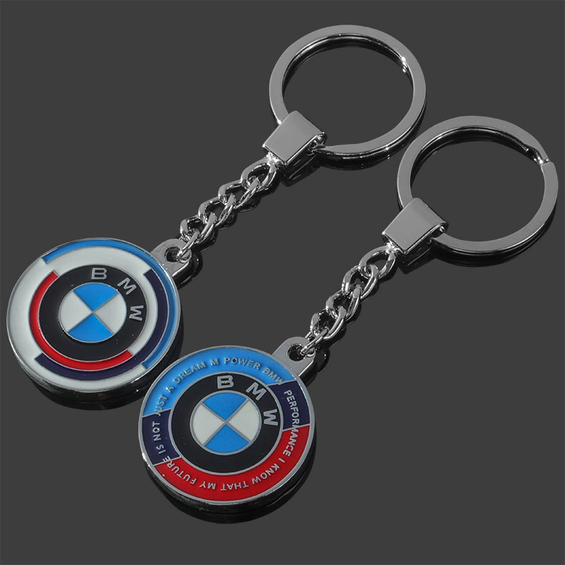 Metal Car Logo Keychain Keyring Keyfob for BMW 50 Anniversary Style Netby