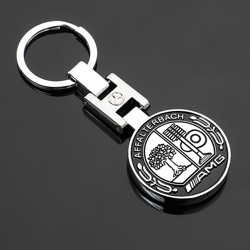 Metal H Buckle Car Logo Keychain Keyring Keyfob for Benz AMG Lorinser Brabus Netby