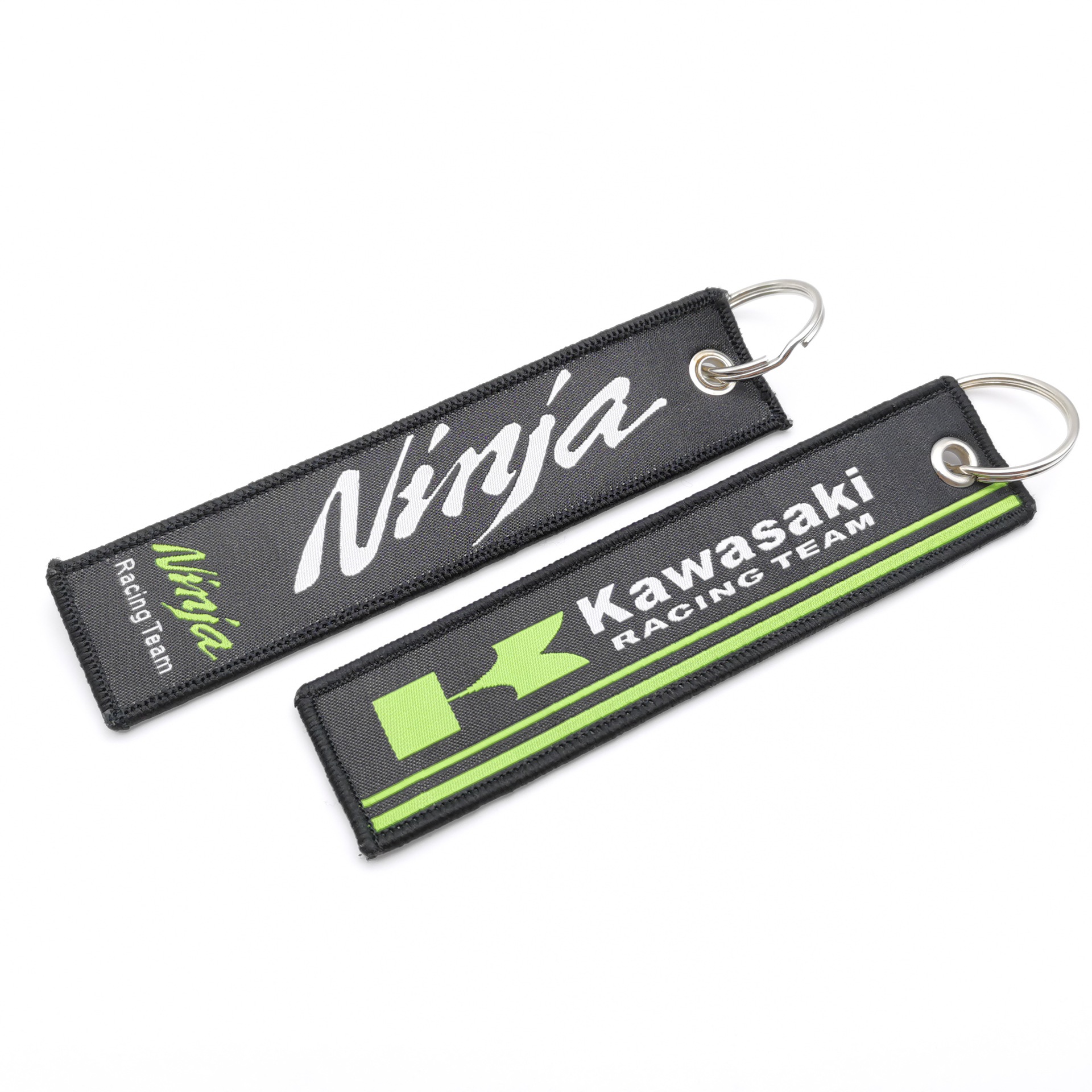 Short Cloth Strip Keyring Keychain for Motorbike with Logo Emblem Badge Netby