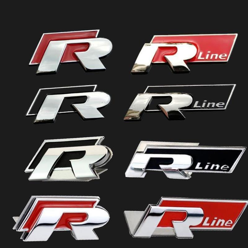 Metal RLINE Car Emblem Badge for VW VOLKSWAGEN Netby