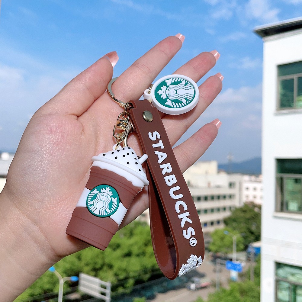 Creative STARBUCKS Bear Coffee Cup Keychain Keyring Netby
