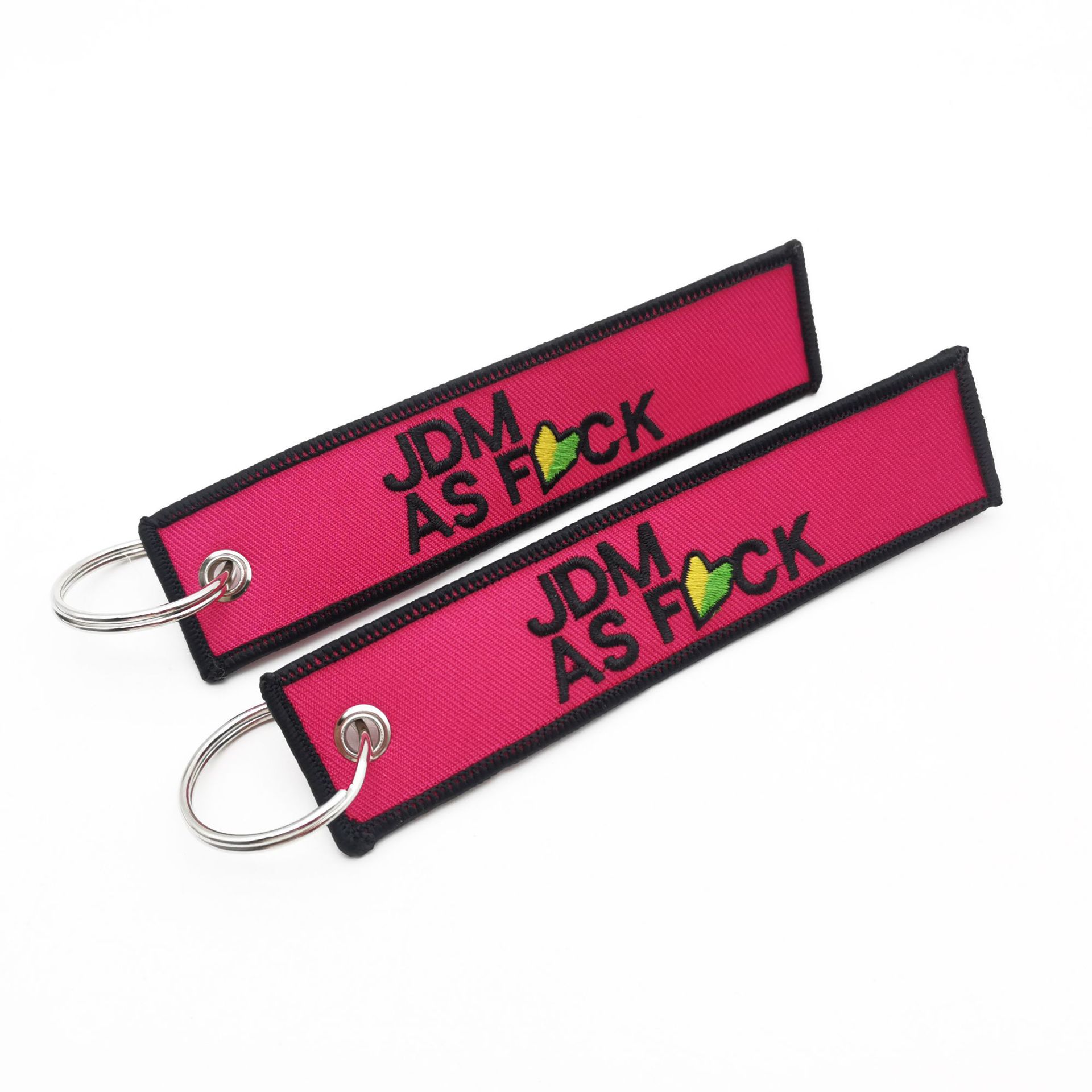 Metal Motorbike Car Logo Cloth Kering Keychain Keyfob for JDM GTI NISMO RALLIART TYPE R HKS TRD NOS Netby