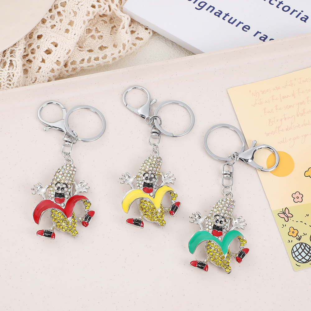 Rhinestone Banana Keychain Keyring Netby