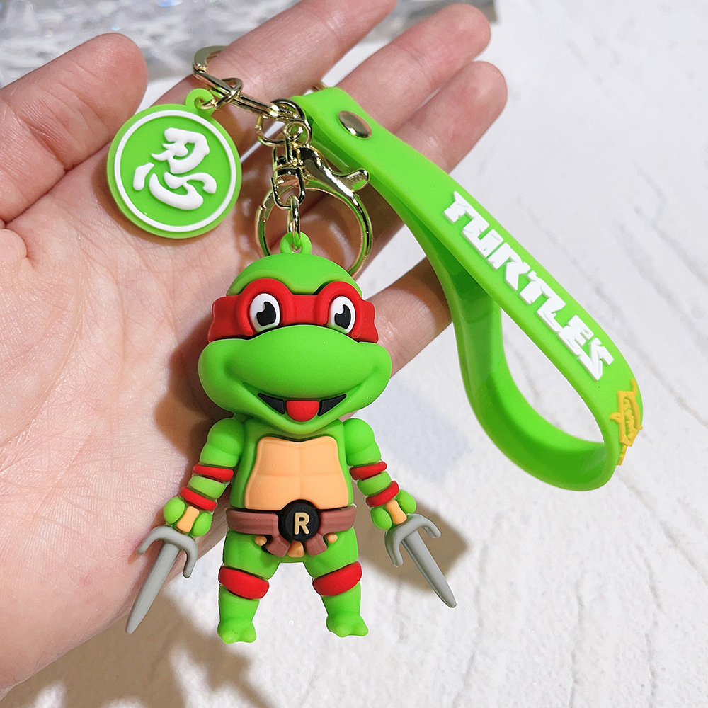 Rubber Animation Teenage Mutant Ninja Turtles Keychain Keyring Netby