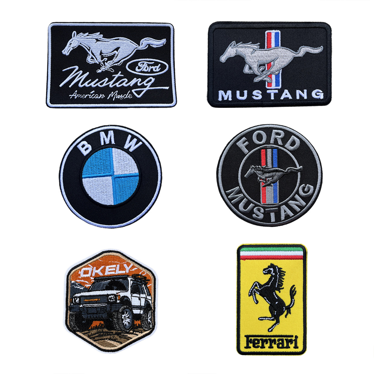 Embroidered Cloth Car Motorbike Emblem Badge for AUDI BMW KTM HONDA ALPINE DUCATI FERRARI FORD MUSTANG JEEP CITROEN PEUGEOT SIMCA YACCO RENAULT Netby