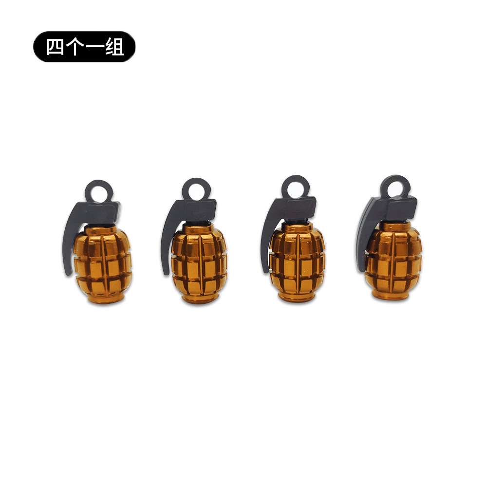 Metal Grenade Car Wheel Anti Dust Tire Valve Cap Netby