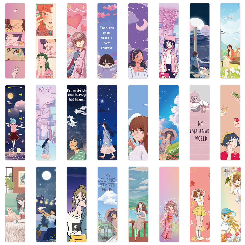 24pcs/pack Cute Creative Paper Bookmarks Netby