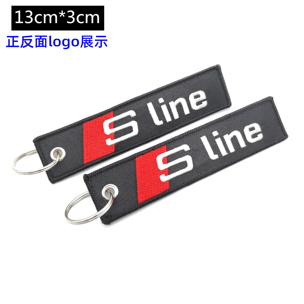 Metal Motorbike Car Logo Cloth Kering Keychain Keyfob for JDM GTI NISMO RALLIART TYPE R HKS TRD NOS Netby