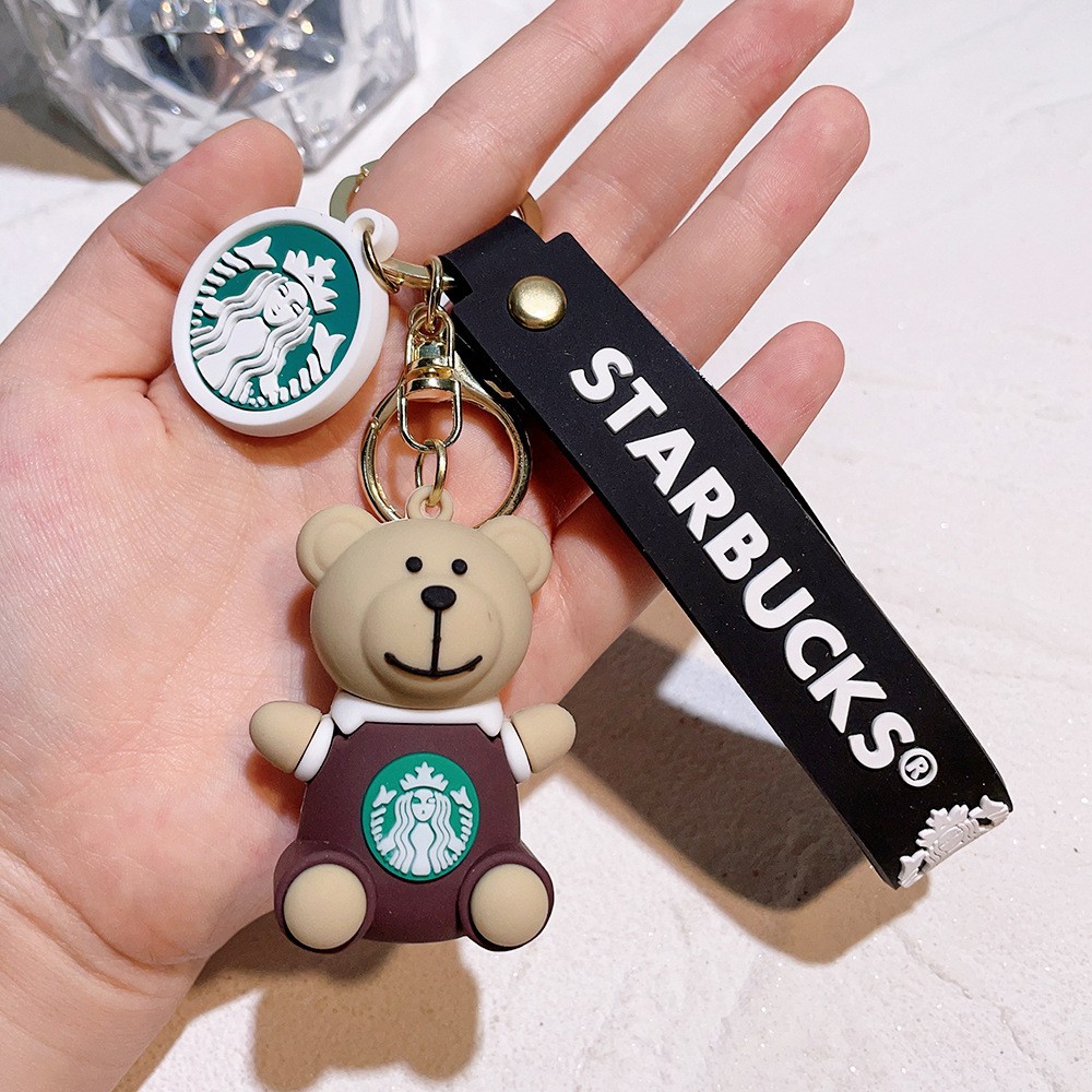 Creative STARBUCKS Bear Coffee Cup Keychain Keyring Netby